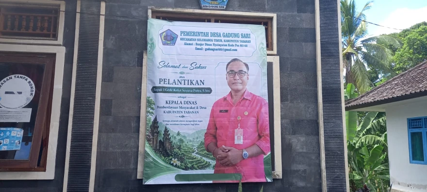 PELANTIKAN KEPALA DINAS PEMBERDAYAAN MASYARAKAT DAN DESA KABUPATEN TABANAN